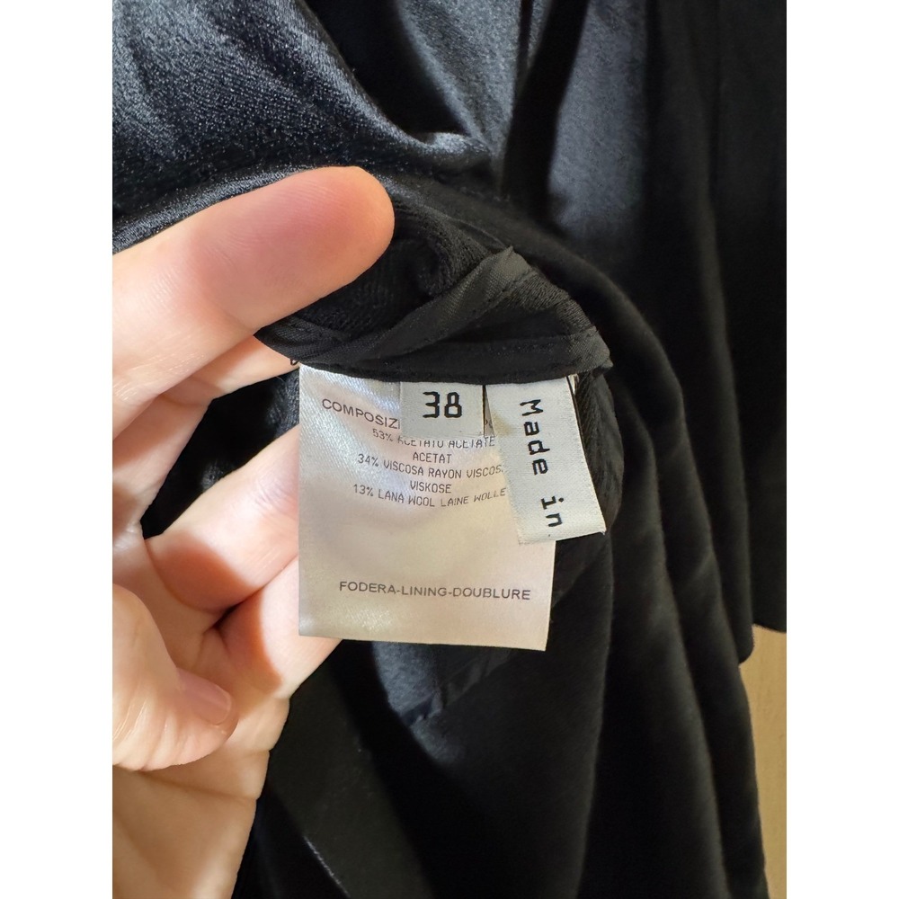 Balenciaga Black Dress Vintage Deadstock NWT Bow Neck Dolman Sleeve Wool Italy - Picture 7 of 10